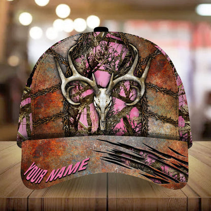 Frenzidea Skull Deer Hunting Steel Pattern Personalized Cap