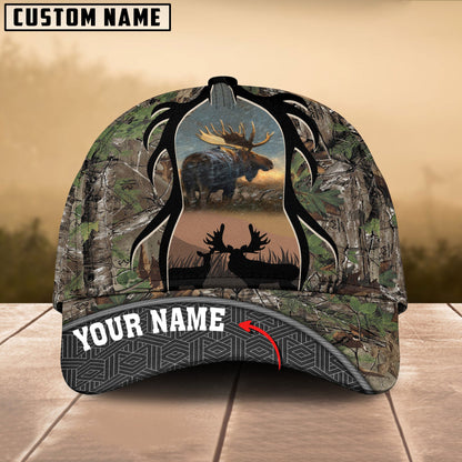 Frenzidea Moose Hunting Multicolor Personalized Cap