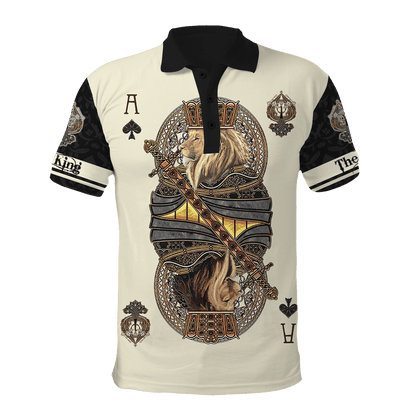 Frenzidea King Ace Spade Lion Poke Polo Shirt