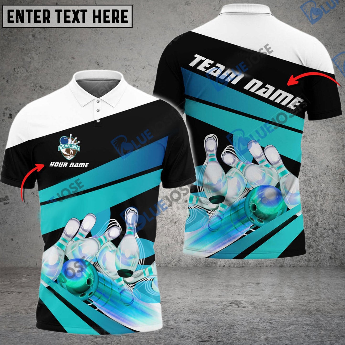 frenzidea Bowling And Pins Light Beam Breaker Customized Name 3D Shirt (4 Colors)
