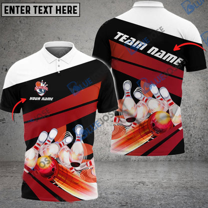 frenzidea Bowling And Pins Light Beam Breaker Customized Name 3D Shirt (4 Colors)