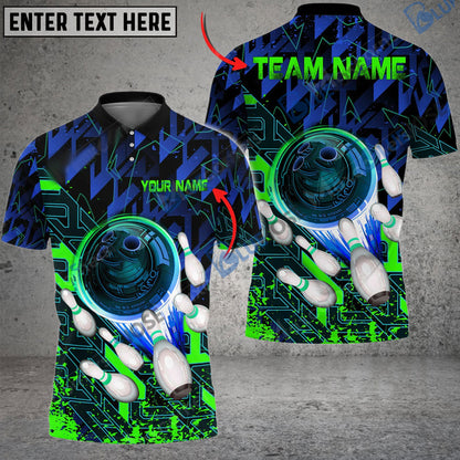 frenzidea Bowling And Pins Supersonic Speed Customized Name 3D Shirt (4 Colors)