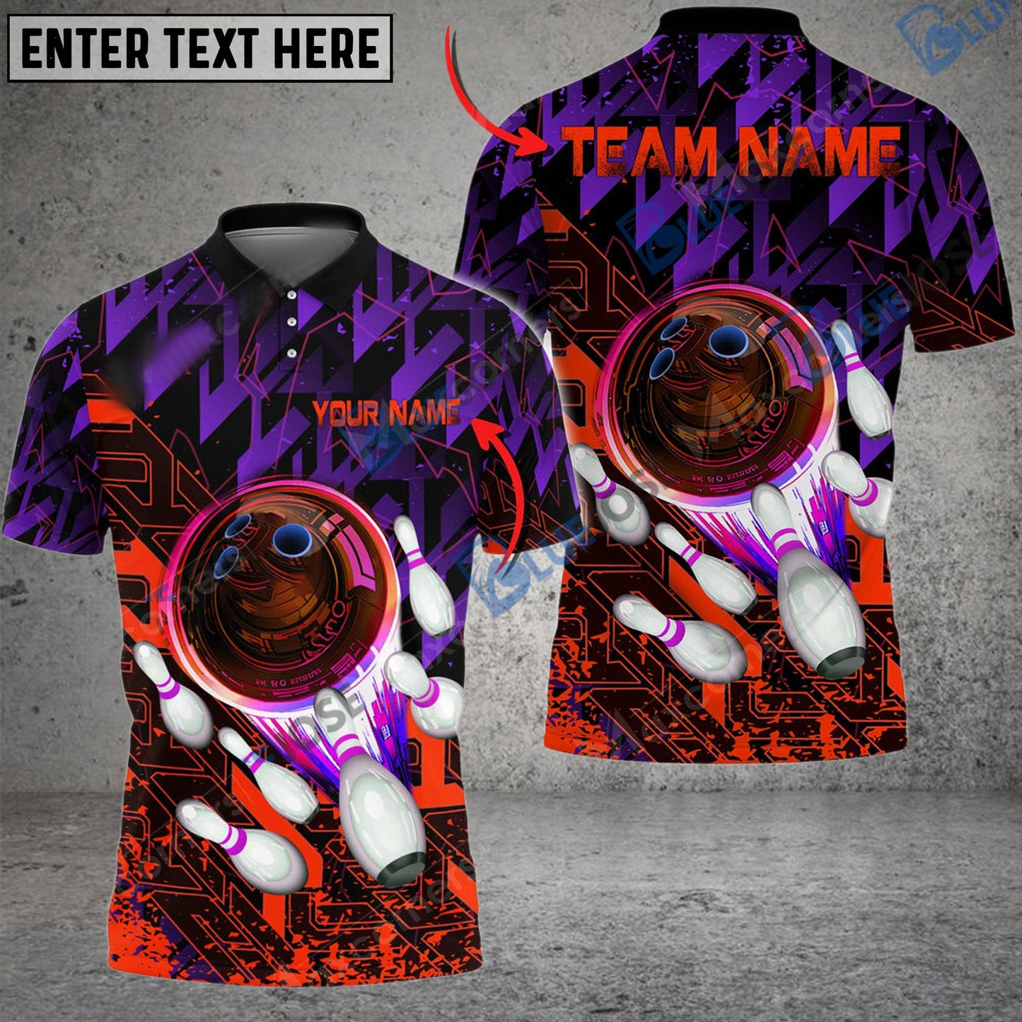 frenzidea Bowling And Pins Supersonic Speed Customized Name 3D Shirt (4 Colors)