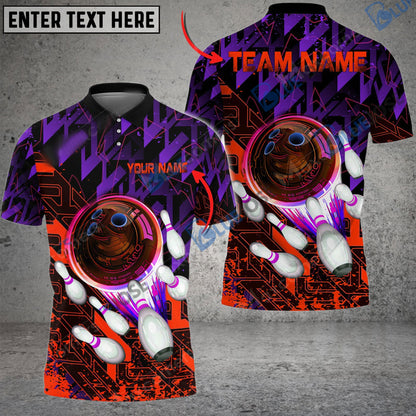 frenzidea Bowling And Pins Supersonic Speed Customized Name 3D Shirt (4 Colors)
