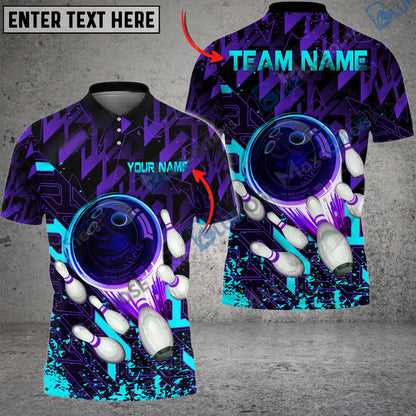 frenzidea Bowling And Pins Supersonic Speed Customized Name 3D Shirt (4 Colors)