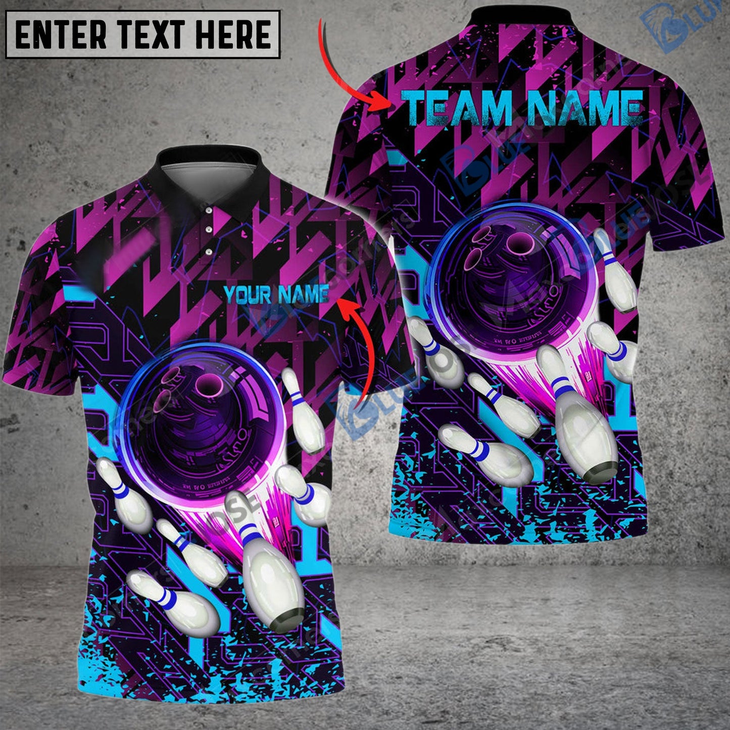 frenzidea Bowling And Pins Supersonic Speed Customized Name 3D Shirt (4 Colors)