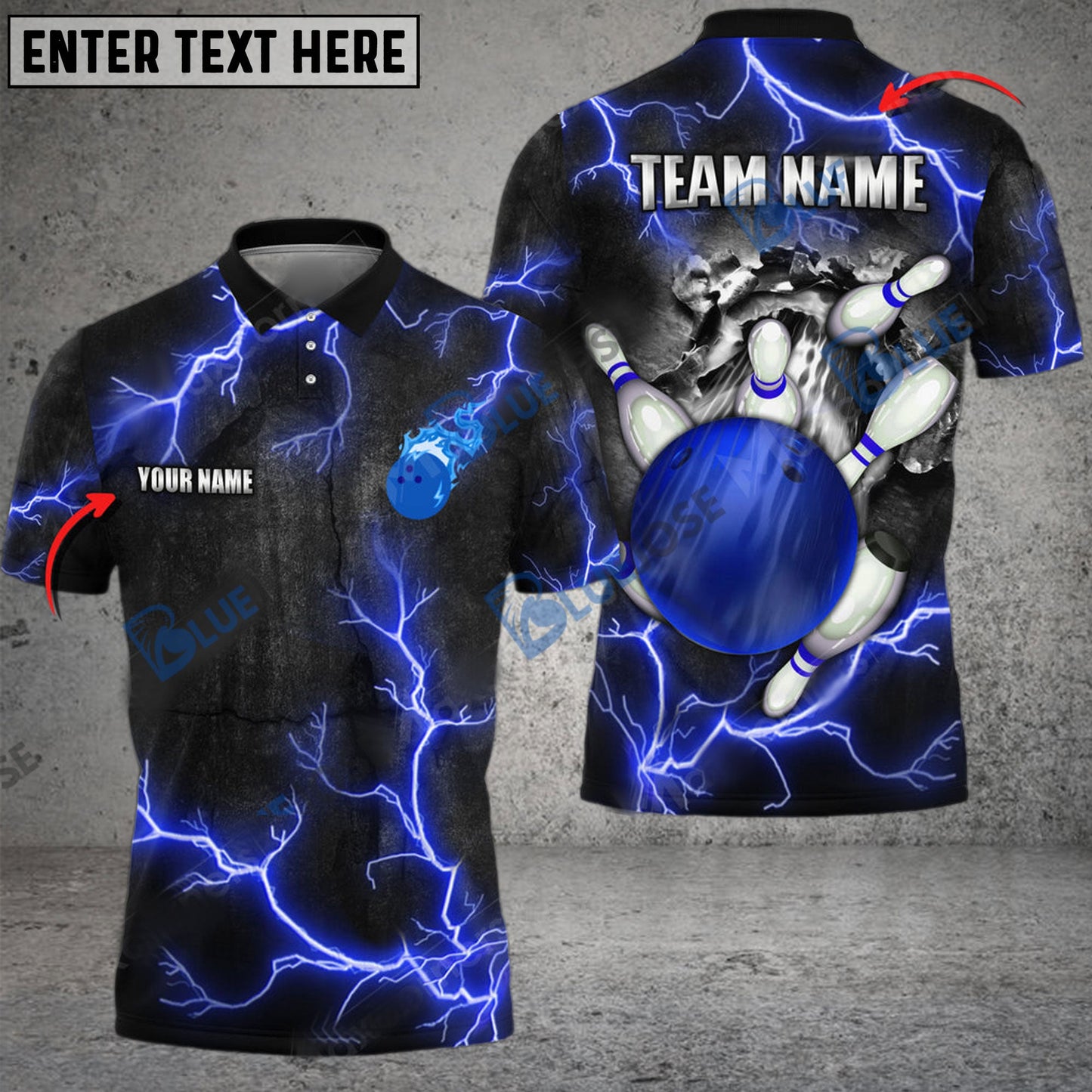 frenzidea Bowling And Pins The Power Of The God Of Thunder Customized Name 3D Shirt (4 Colors)