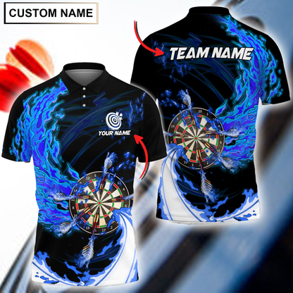 Frenzidea Breath Of Fire Darts Personalized Name, Team Name 3D Shirt (4 Colors)