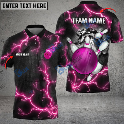 frenzidea Bowling And Pins The Power Of The God Of Thunder Customized Name 3D Shirt (4 Colors)