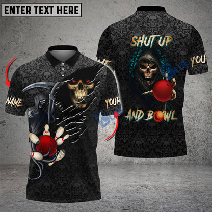 frenzideas Bowling Reaper Customized Name, Team Name 3D Shirt