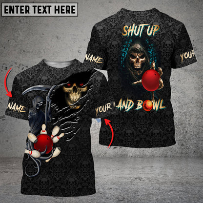 frenzideas Bowling Reaper Customized Name, Team Name 3D Shirt