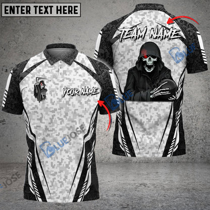 frenzideas Bowling And Pins Reaper Camo Squad Customized Name 3D Shirt (6 Colors)
