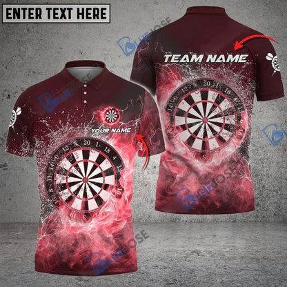 Frenzidea Darts Steaming Water Personalized Name, Team Name 3D Shirt (4 Colors)