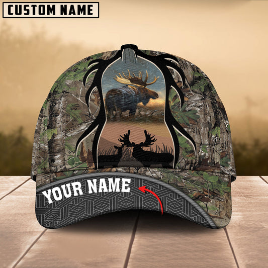 Frenzidea Moose Hunting Multicolor Personalized Cap