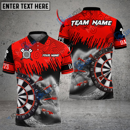frenzidea Darts Seawave Personalized Name, Team Name 3D Shirt (4 Colors)