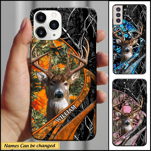 Frenzidea Deer Hunting Personalized Name Multicolor Phone Case (6 colors)