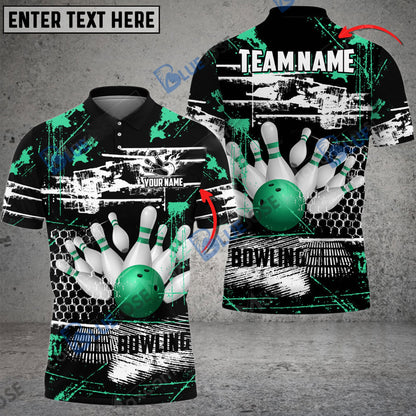frenzidea Bowling And Pins Breaks Spacetime Customized Name 3D Shirt (4 Colors)