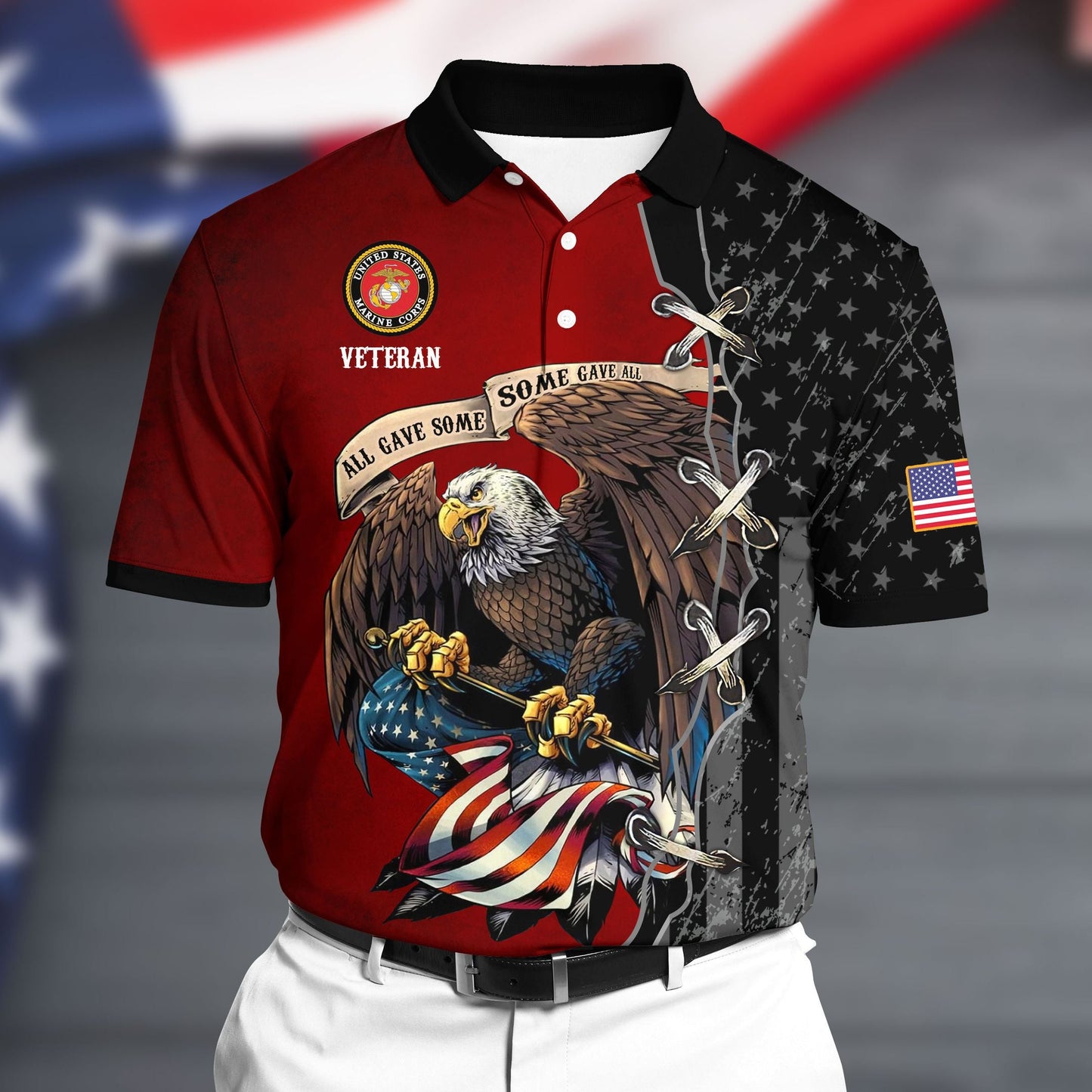 Frenzidea Premium U.S Marine Polo All Over Printed