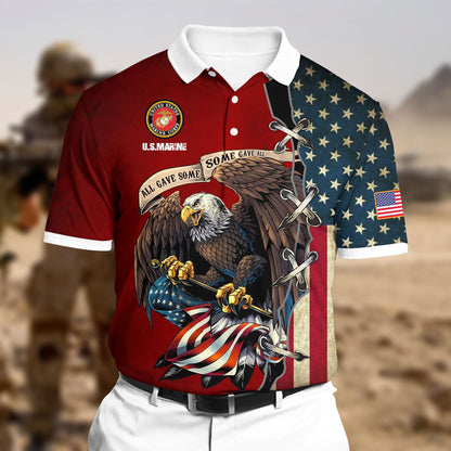 Frenzidea Premium U.S Marine Polo All Over Printed