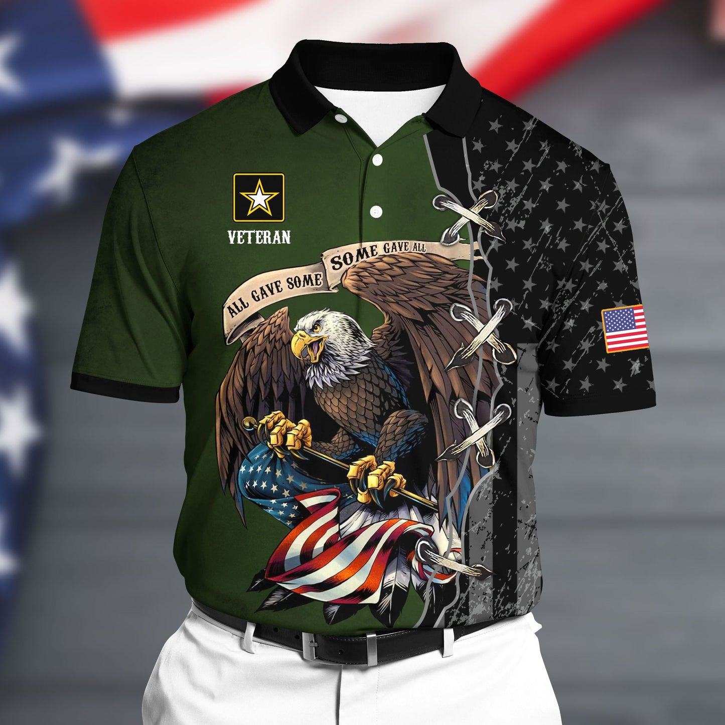 Frenzidea Premium U.S Army Polo All Over Printed