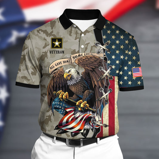 Frenzidea Premium U.S Army 3 Polo All Over Printed