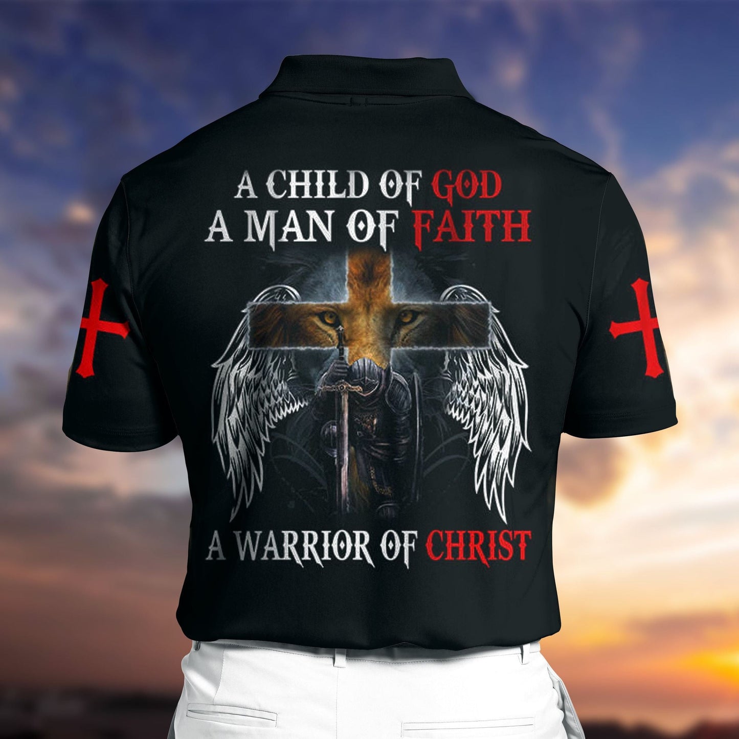 Frenzidea Premium Jesus 1 3D Polo All Over Printed