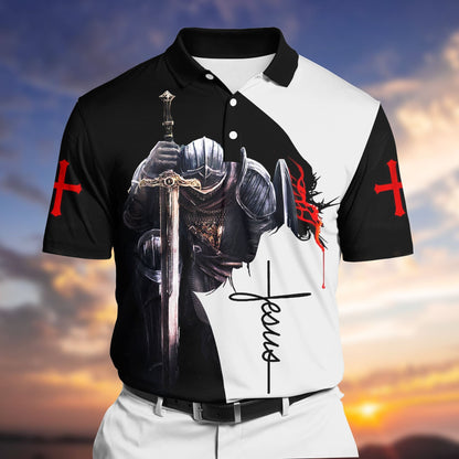 Frenzidea Premium Jesus 1 3D Polo All Over Printed