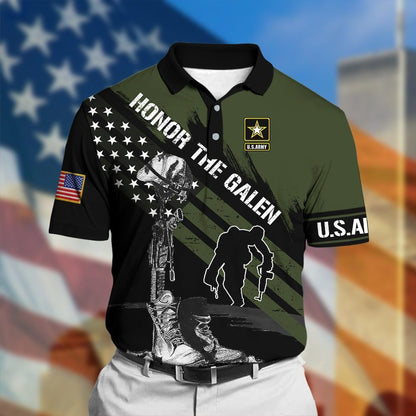 Frenzidea Premium U.S Army Veteran Polo Shirt