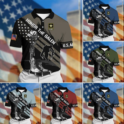 Frenzidea Premium U.S Army Veteran Polo Shirt