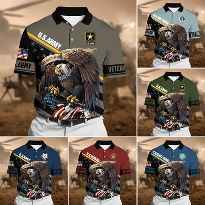 Frenzidea Premium Power American Veteran Power Polo Shirt