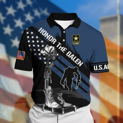 Frenzidea Premium U.S Army Veteran Polo Shirt
