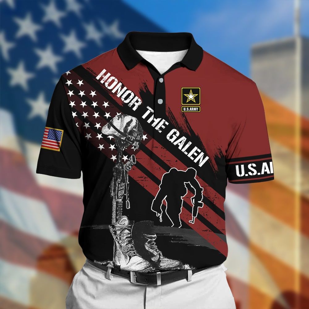 Frenzidea Premium U.S Army Veteran Polo Shirt