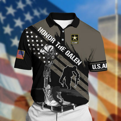 Frenzidea Premium U.S Army Veteran Polo Shirt