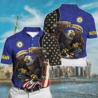 Frenzidea Premium U.S Multiple Service Veteran Polo Shirt