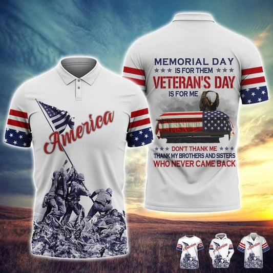 Frenzidea Premium U.S Veteran Polo Shirt