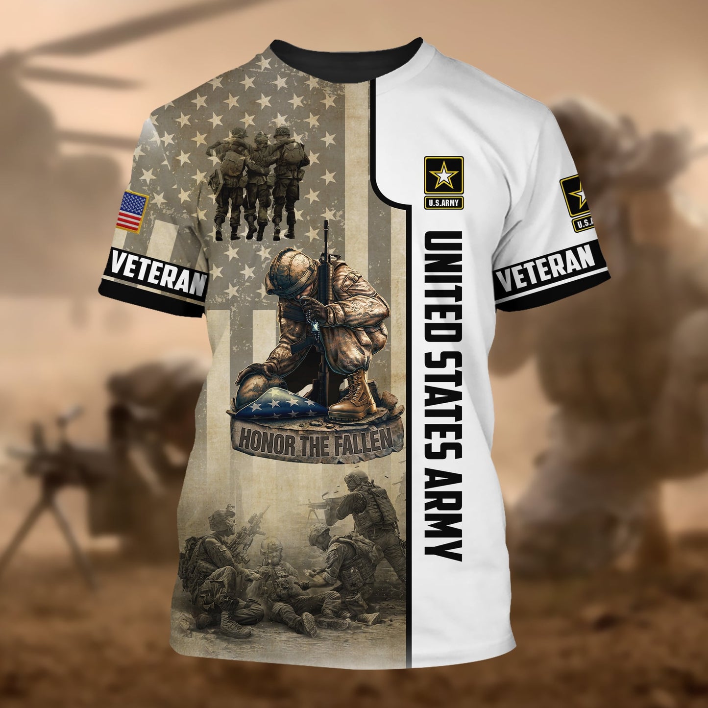 Frenzidea Premium U.S Multiple Service Veteran Polo Shirt