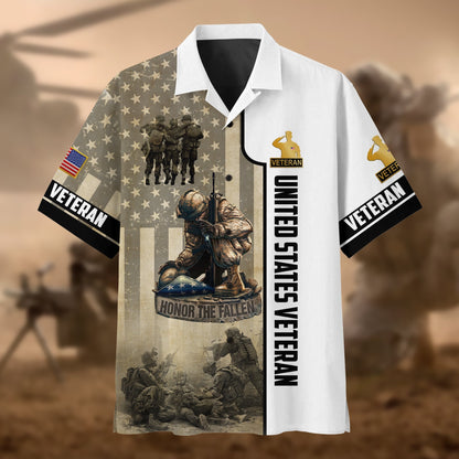 Frenzidea Premium U.S Multiple Service Veteran Polo Shirt
