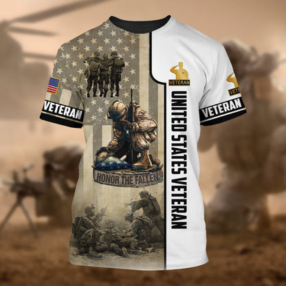 Frenzidea Premium U.S Multiple Service Veteran Polo Shirt