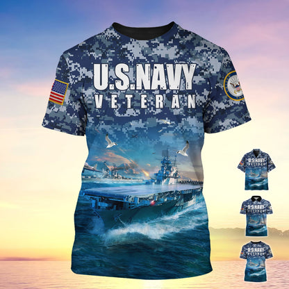 Frenzidea Premium U.S Navy Veteran Polo Shirt