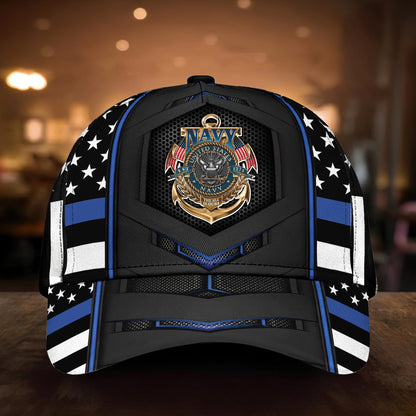 BlueJose Premium Multiple US Military Services Veteran Cap PVC241101