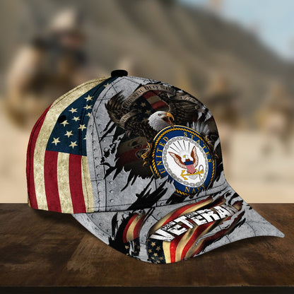 BlueJose Premium Multiple US Military Services Veteran 3D Cap PVC091201