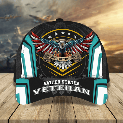 BlueJose Land Of The Free Because Of The Brave Classic 3D Cap