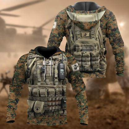 Frenzidea Unique Multiple Service Veteran Hoodie