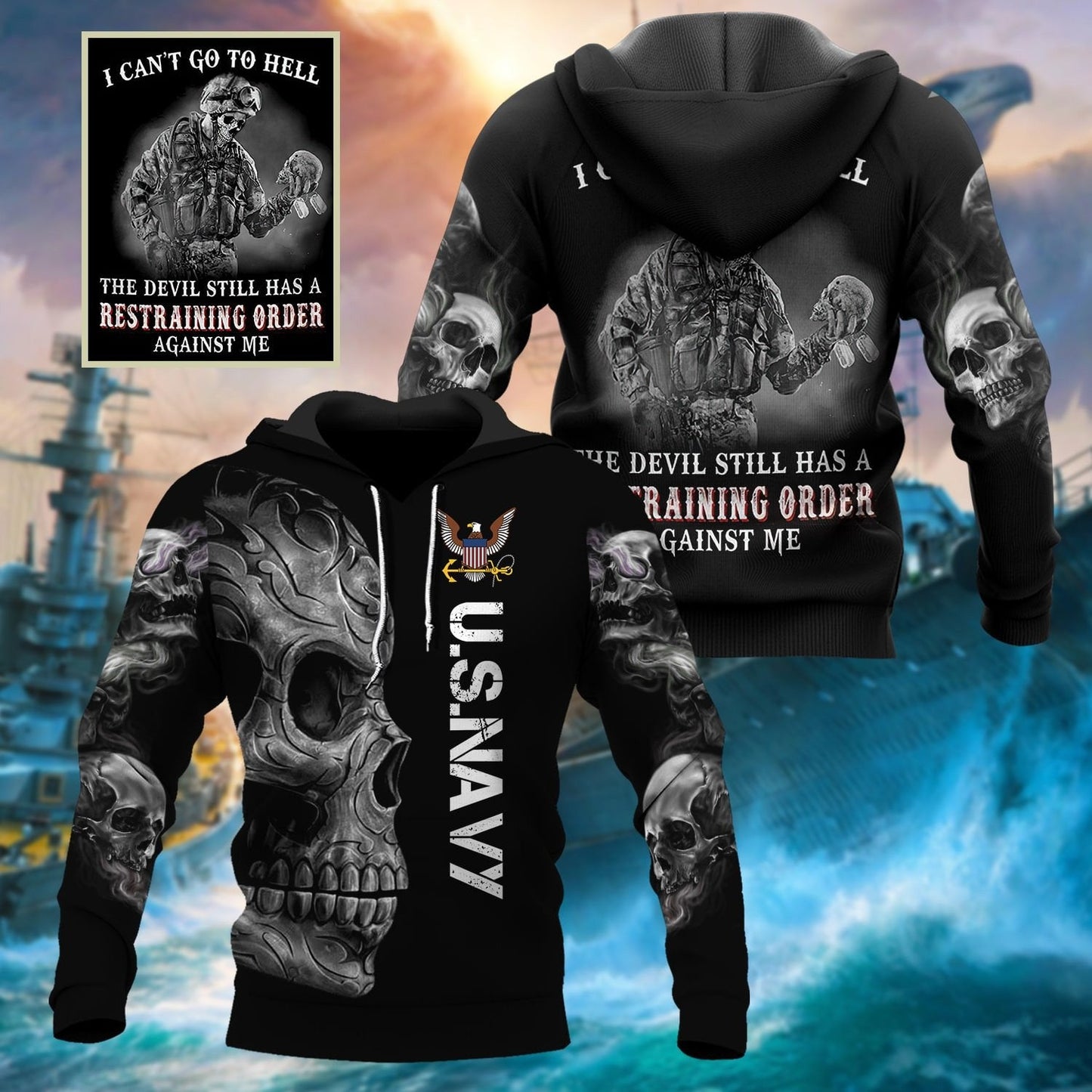Frenzidea Premium U.S Veteran Hoodie