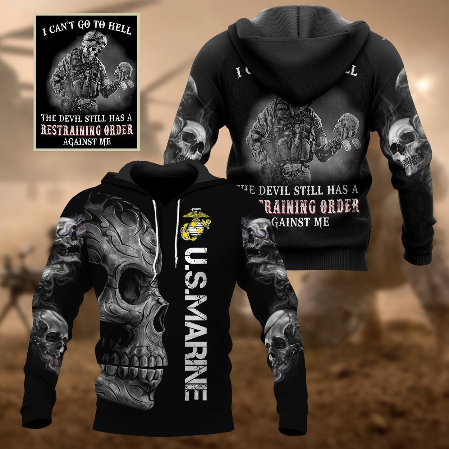 Frenzidea Premium U.S Veteran Hoodie