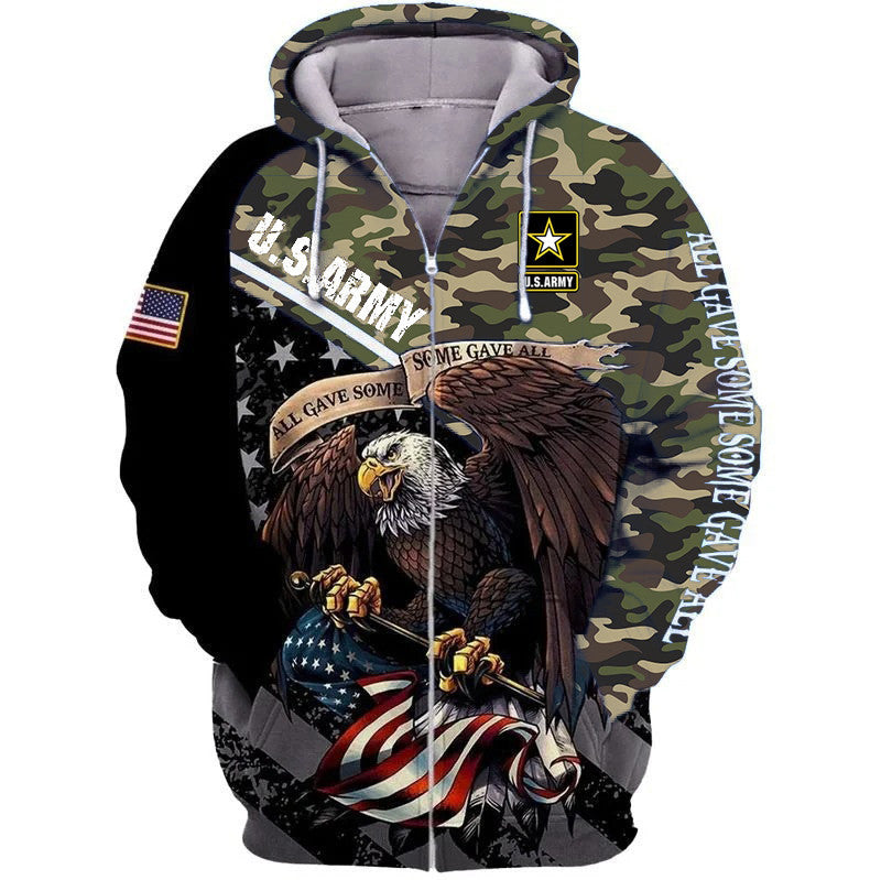 Frenzidea Premium Multiple US Military Services Veteran Zip Hoodie TH15122521
