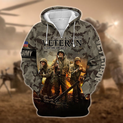 Frenzidea Premium U.S. Army Veteran Zip Hoodie