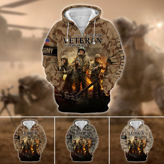 Frenzidea Premium U.S. Army Veteran Zip Hoodie