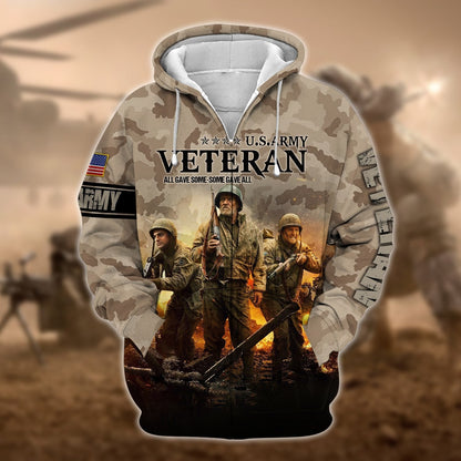 Frenzidea Premium U.S. Army Veteran Zip Hoodie