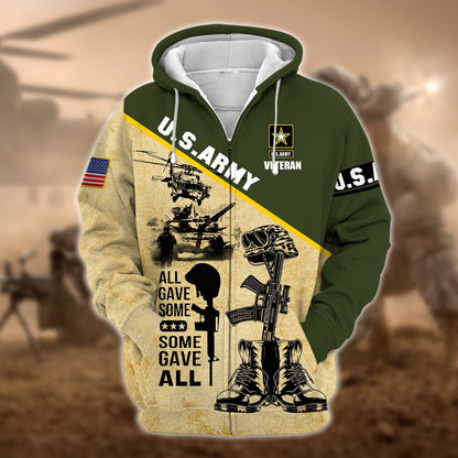Frenzidea Unique U.S.Army Veteran Zip Hoodie